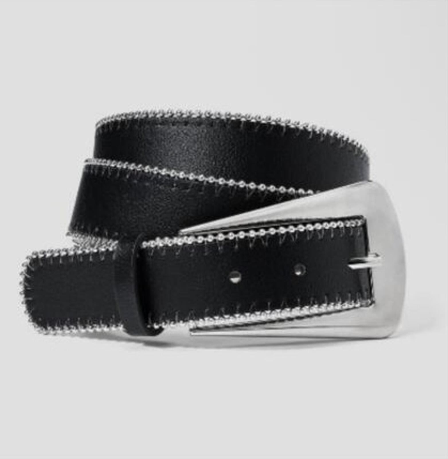 Shot Bead Edge Belt with Fashion Buckle - Wild Fable™ Black LARGE