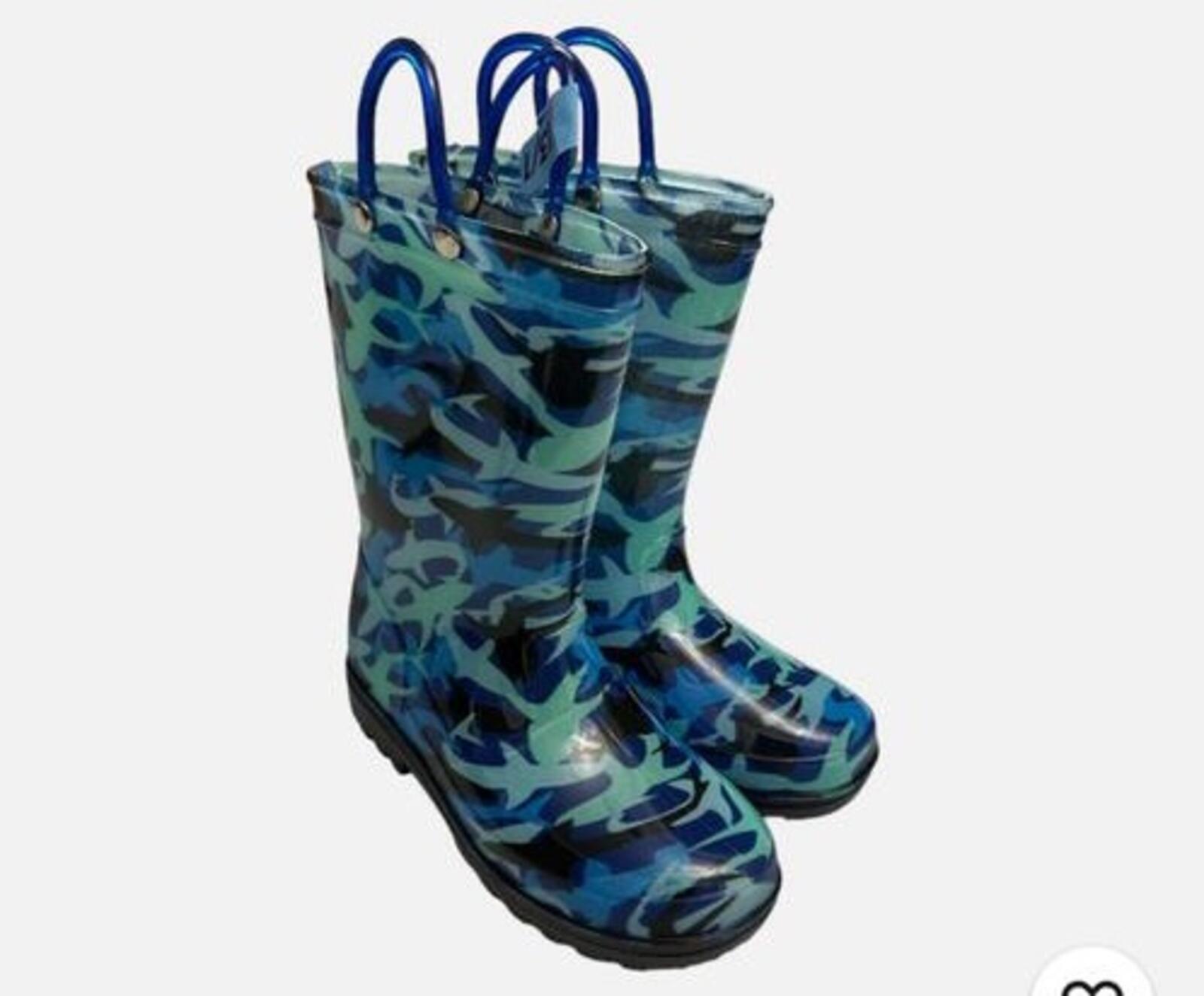 Member's Mark Boy's Waterproof Light Up Pull-On Rain Boots size 13/1