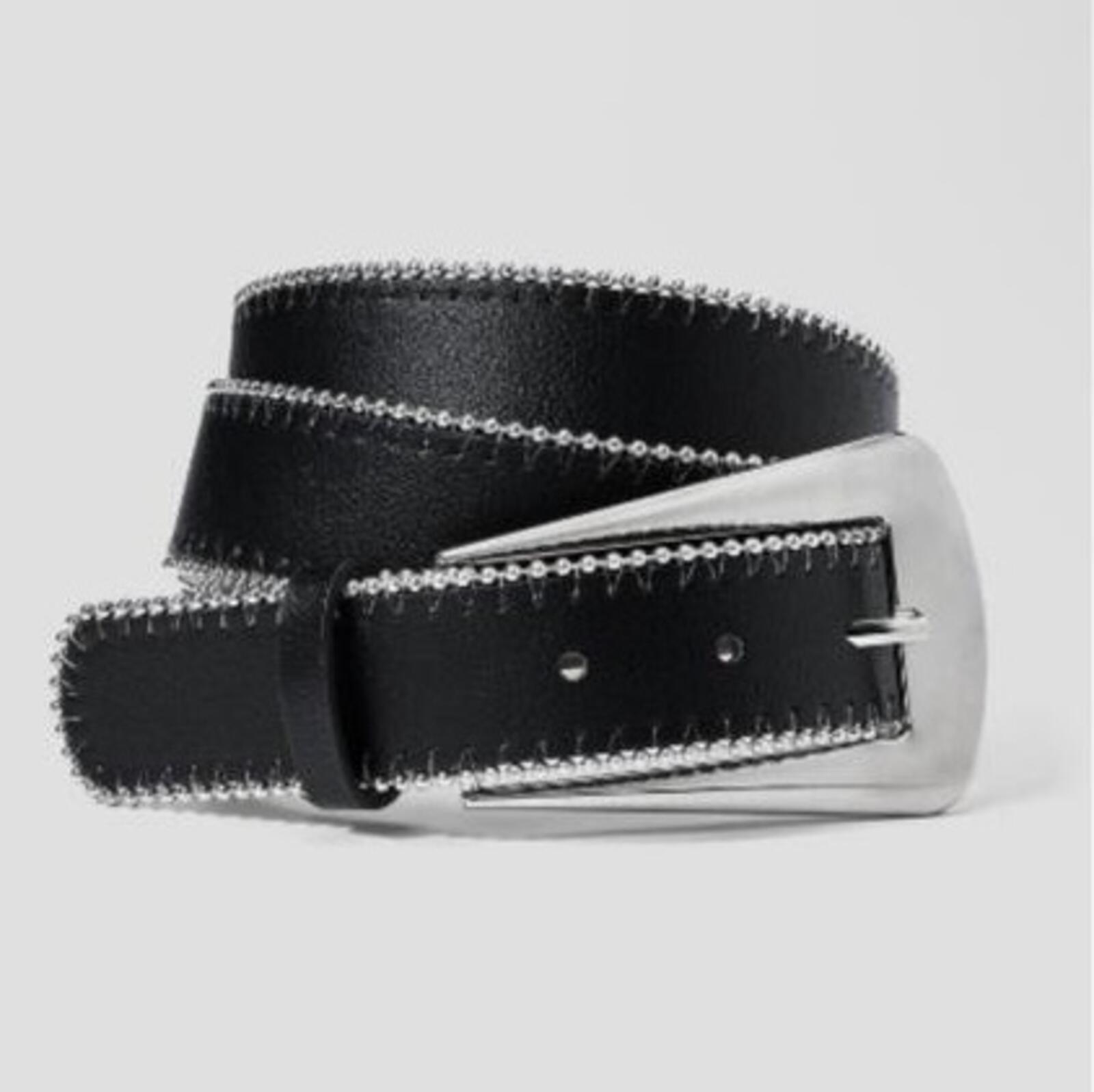 Shot Bead Edge Belt with Fashion Buckle - Wild Fable™ Black Small