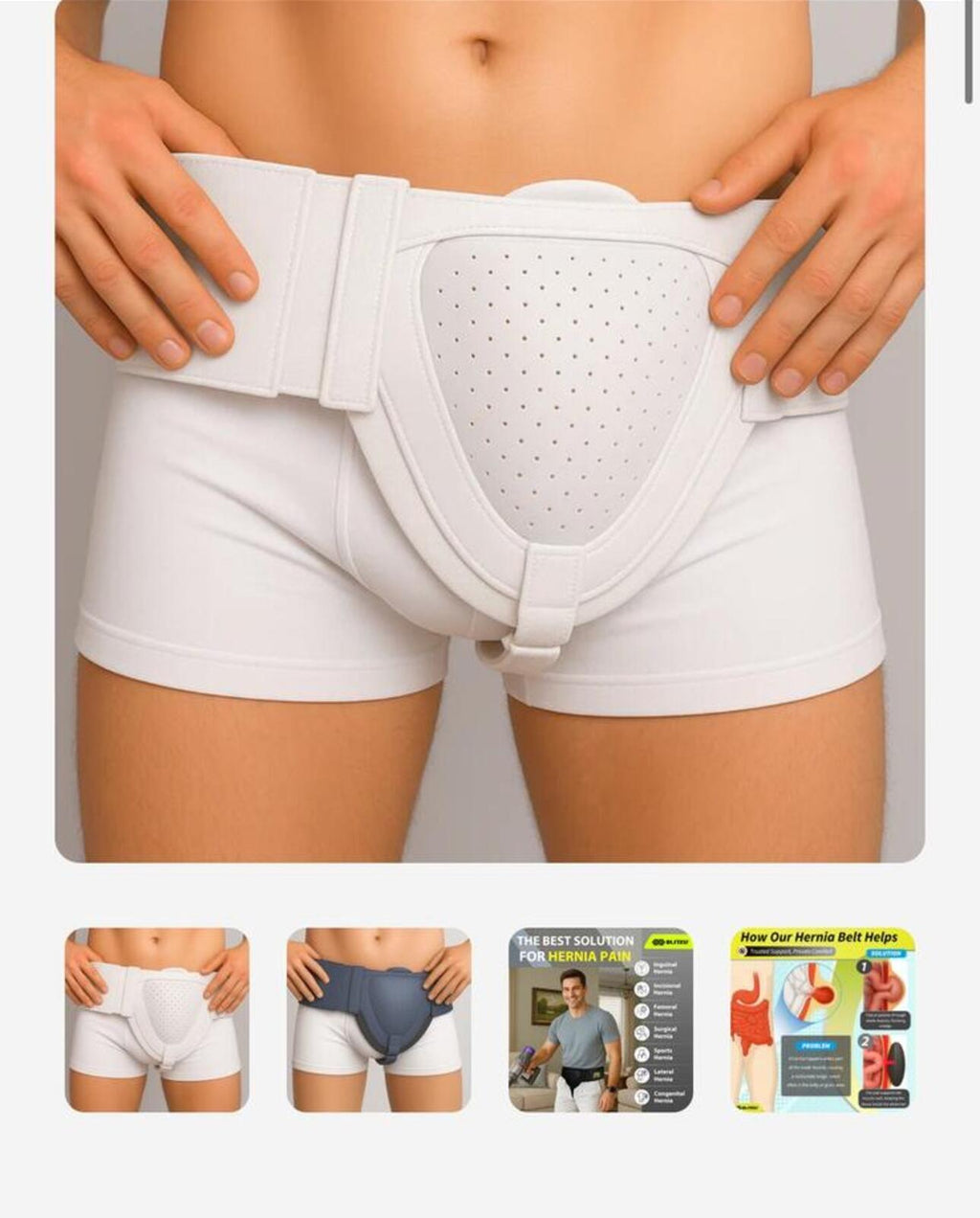Inguinal Hernia Belt | Groin Support Truss for Bilateral Scrotal & Femoral Herni