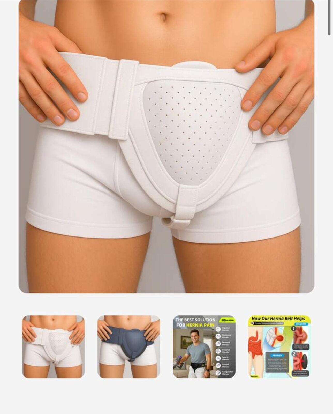 Inguinal Hernia Belt | Groin Support Truss for Bilateral Scrotal & Femoral Herni
