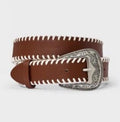 Western Belt - Wild Fable Brown L: Adjustable Strap, Buckle Closure, Solid