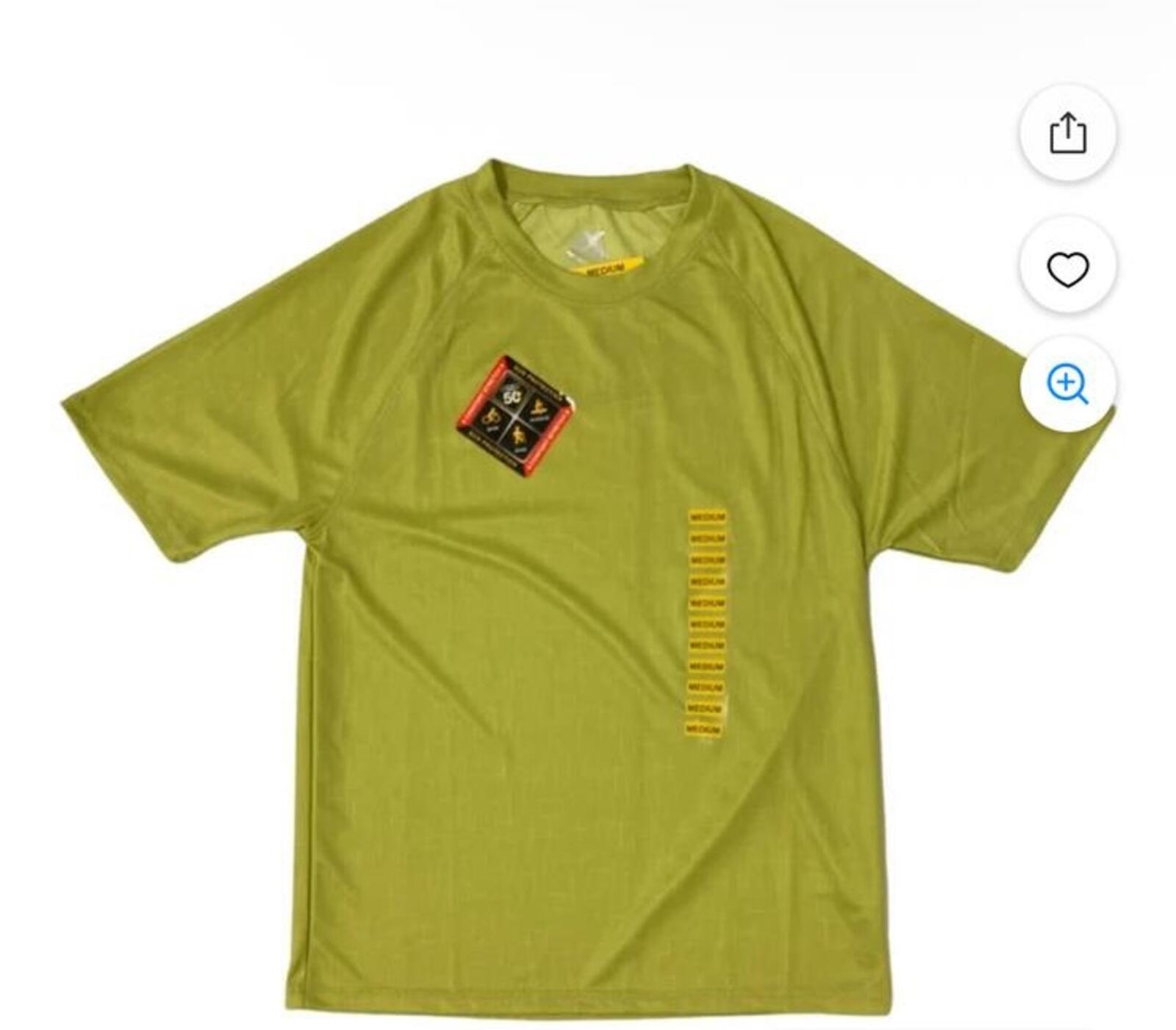 ZeroXposur Men's Short Sleeve Rash Guard Sun Protection Tee Lime, M