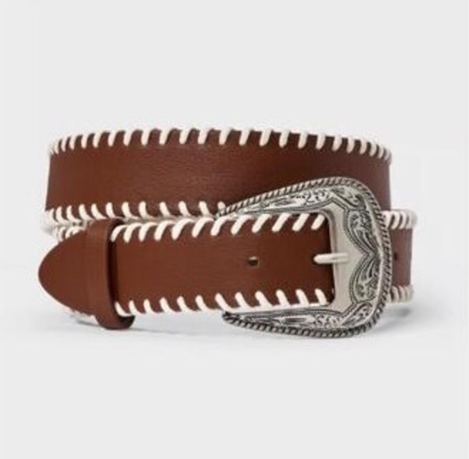 Western Belt - Wild Fable Brown XS : Adjustable Strap, Buckle Closure, Solid