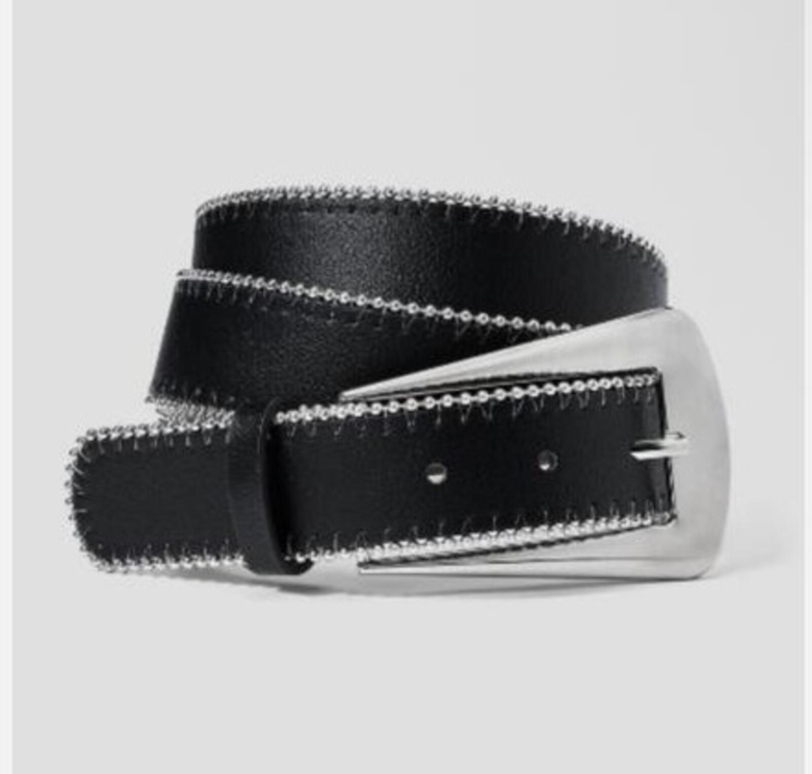 Shot Bead Edge Belt with Fashion Buckle - Wild Fable™ Black XX LARGE