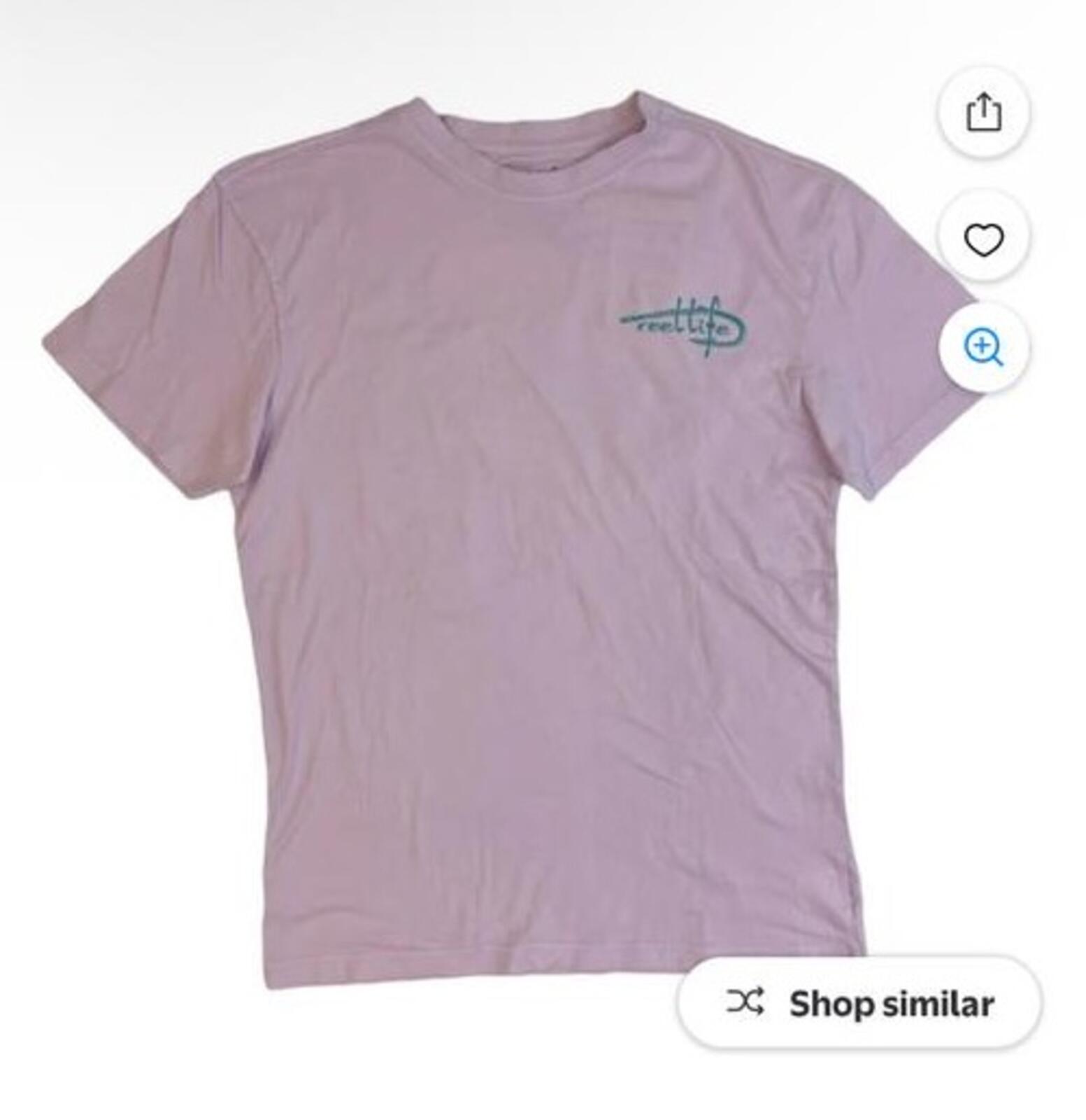 Reel Life Men's Ocean Washed Short Sleeve Soft Pre-Shrunk Tee - Winsome Orchid,