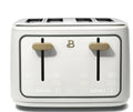 Beautiful 4-Slice Toaster with Touch-Activated Display, White Icing