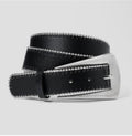Shot Bead Edge Belt with Fashion Buckle - Wild Fable™ Black MEDIUM