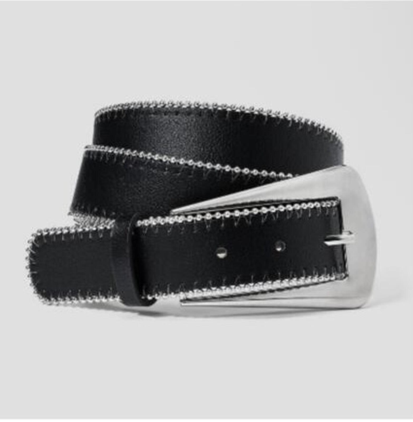 Shot Bead Edge Belt with Fashion Buckle - Wild Fable™ Black MEDIUM