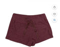 90 Degree Women's Super Soft Drawstring Lounge Shorts with Pockets - Merlot