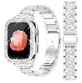 Newlibery Bling Watch Bands with Bling Case for Women Compatible with Apple