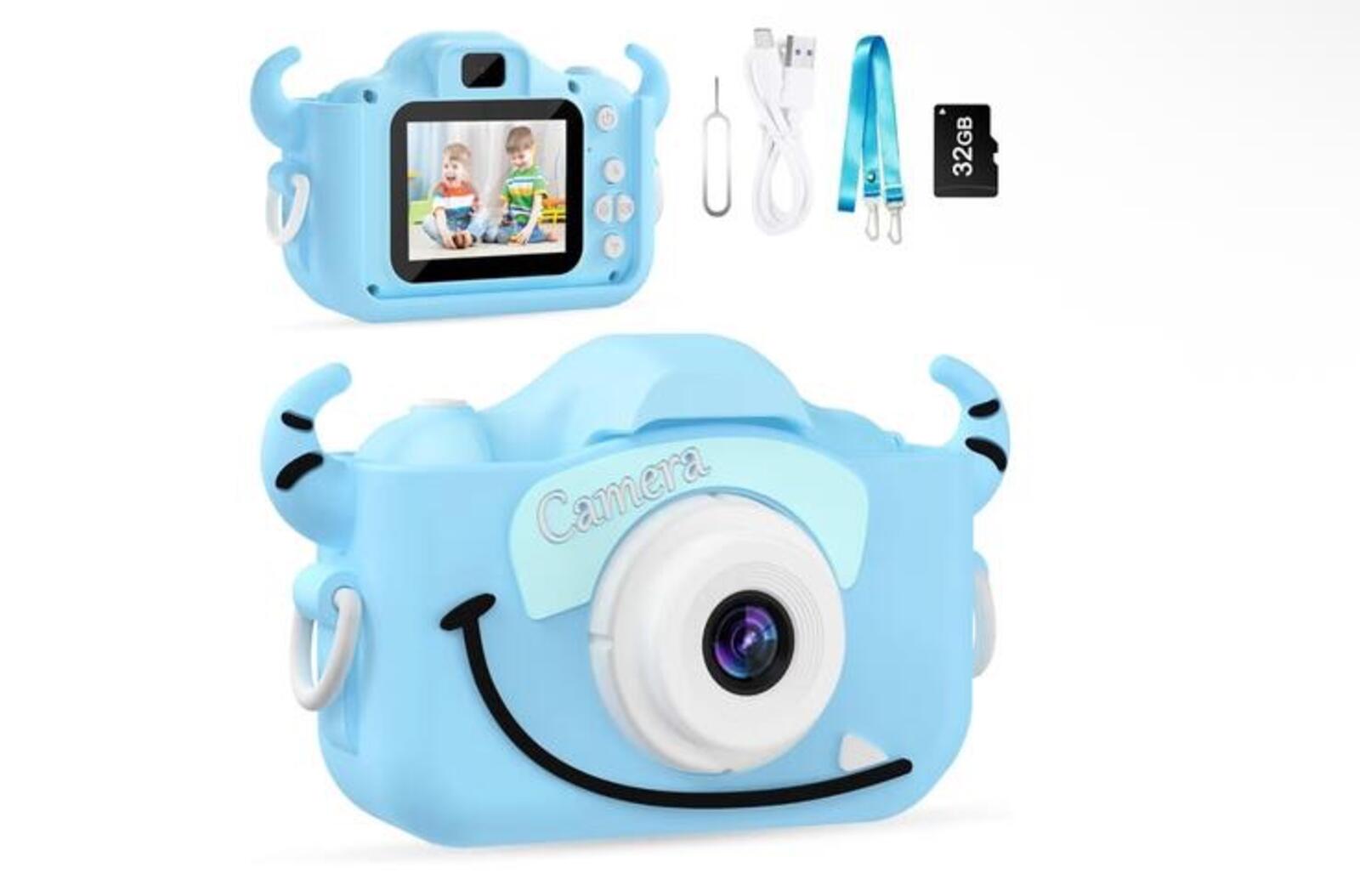 VisionX Kids Camera 1080P HD Digital Camera with 32GB Card - Blue