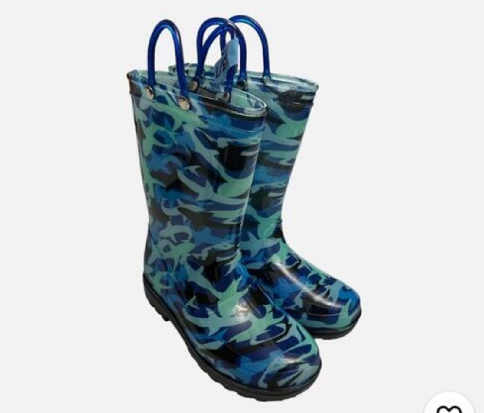 Member's Mark Boy's Waterproof Light Up Pull-On Rain Boots size 9/10 kids