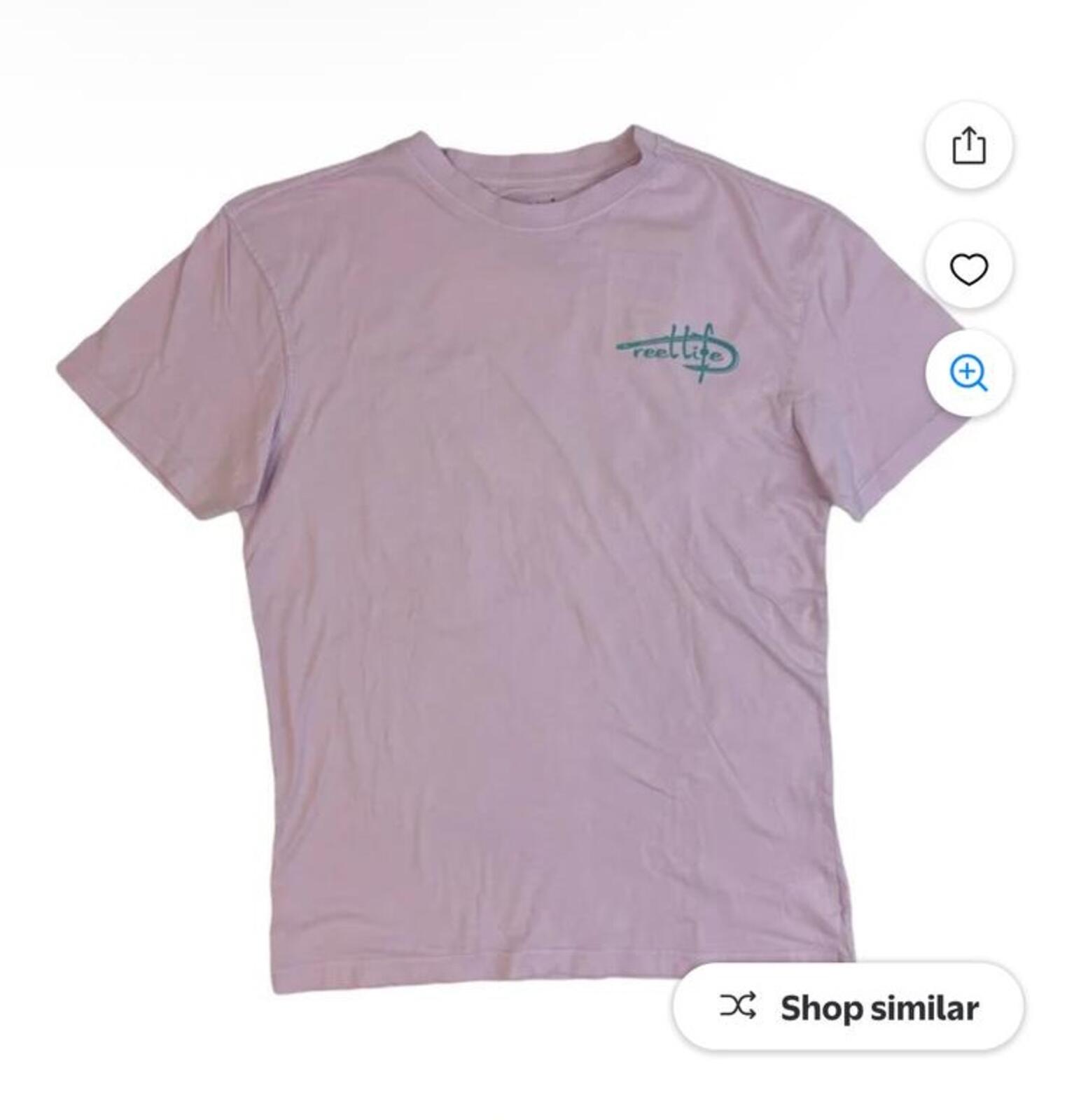 Reel Life Men's Ocean Washed Short Sleeve Soft Pre-Shrunk Tee - Winsome Orchid,